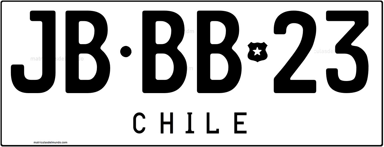 Patente blanca para remolques de Chile