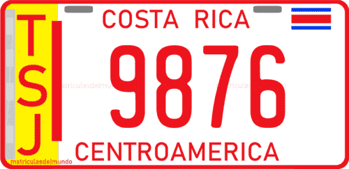 Matrícula actual de Costa Rica desde 2012 para taxi