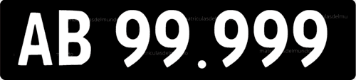 Matrícula de Dinamarca antigua negra
