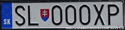 Matricula eslovaquia nueva CURIOSA 000 999