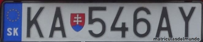 matricula de coche de Eslovaquia antigua con letra KA de Krupina