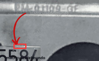 Código de troquelado de las matrículas de coche de España PM