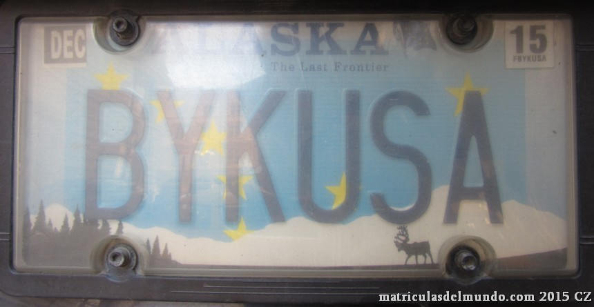 Matrícula de coche personalizada de Alaska