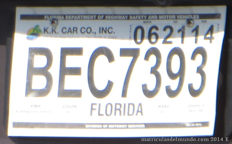 matrícula de Florida para motocicleta reducida