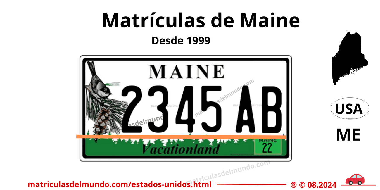 Imagen de la explicación de las matrículas de Maine antiguas