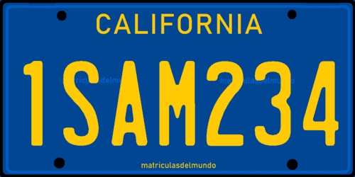 Matrícula antigua de California