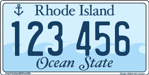 Matrícula de coche de Rhode Island antigua