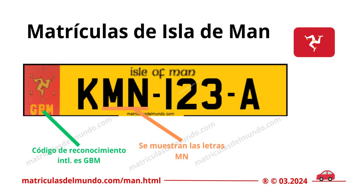 Así funcionan las matrículas de coche de Isla de Man actuales en detalle Funcionamiento de las matrículas de coche de Isla de Man actuales