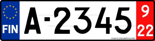 Matrícula de coche de Finlandia de exportación