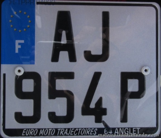 Matrícula de ciclomotor de Francia reflectante