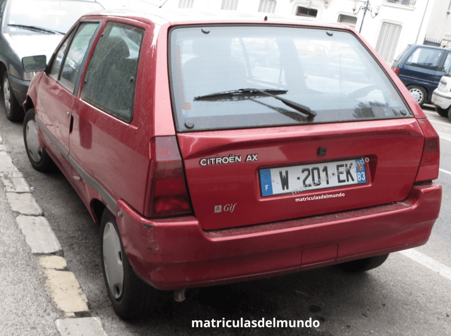 Ejemplo de matrícula de concesionario de Francia