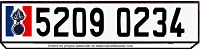 Matrícula de la gendarmeria de Francia