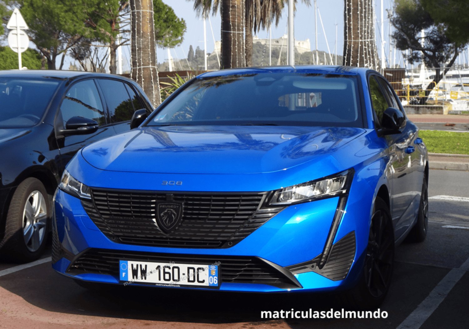 Ejemplo de matrícula provisional de Francia con matrícula con letras WW