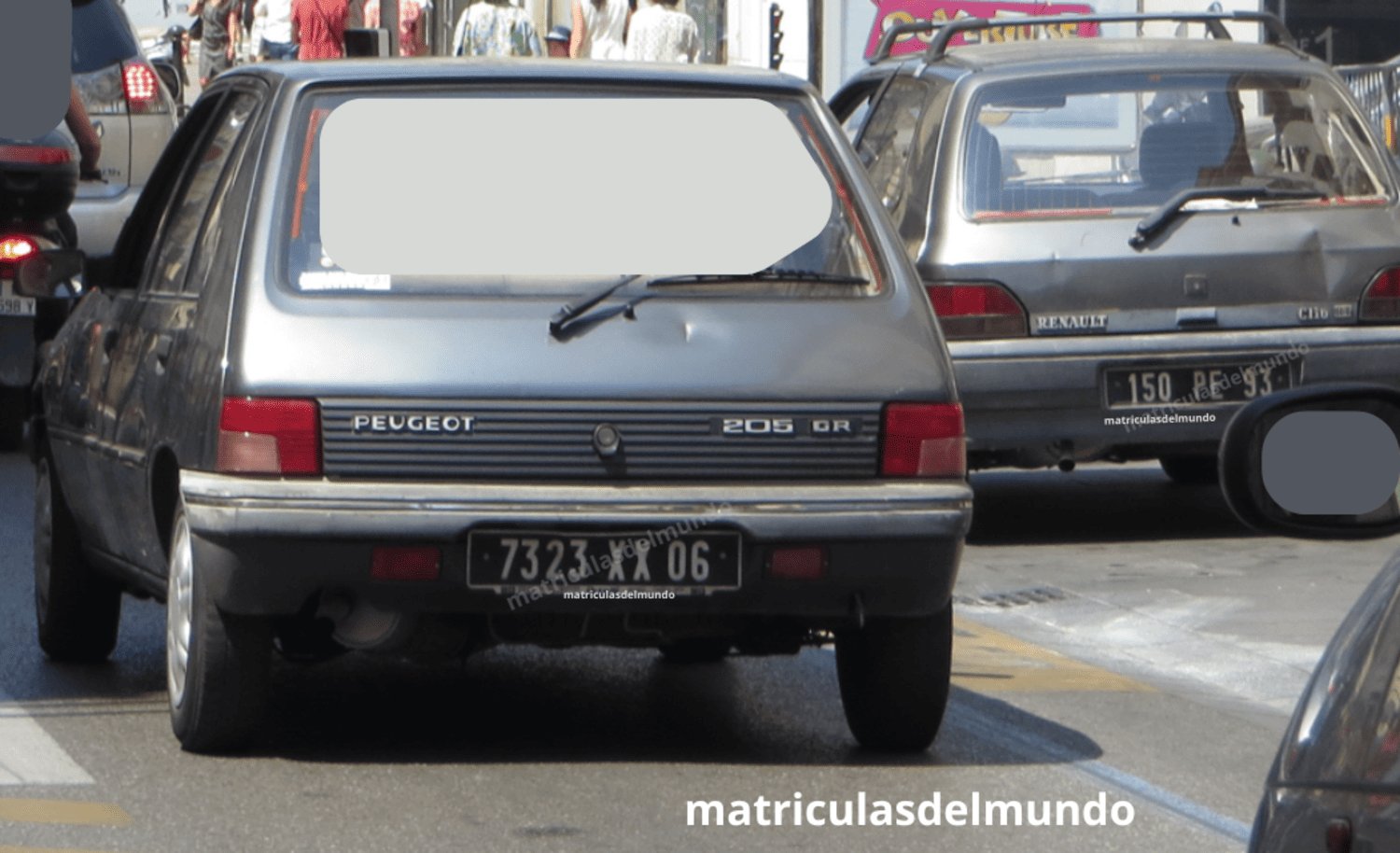 Matrícula de Peugeot 205