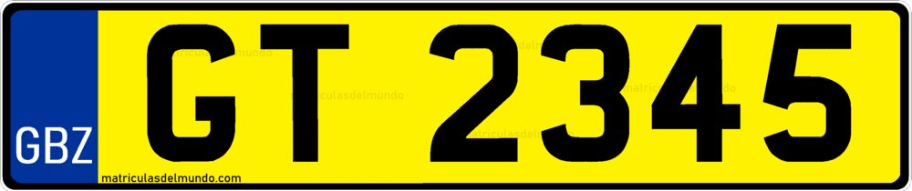 Matrícula de Gibraltar con el nuevo sistema GT Matrícula de remolque de Gibraltar con el nuevo sistema GT