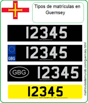 Cómo son los diferentes tipos de matrículas en Guernsey?