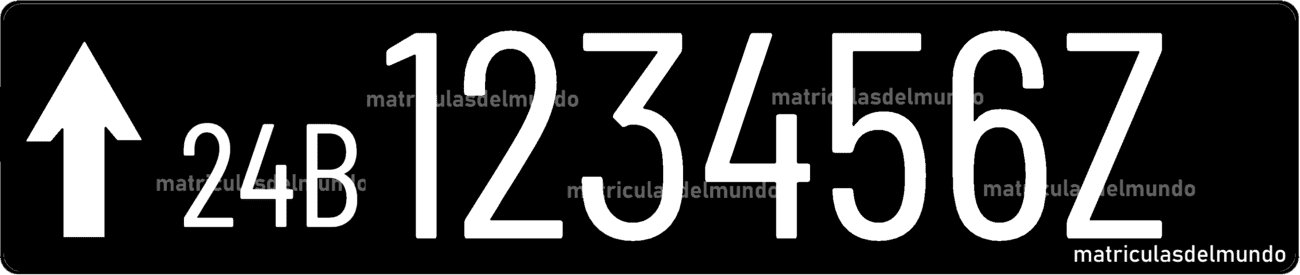 Matrícula militar de la India de color negro