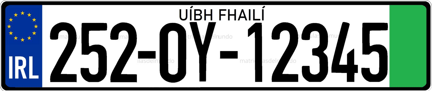 Matrícula de vehículo eléctrico de Irlanda