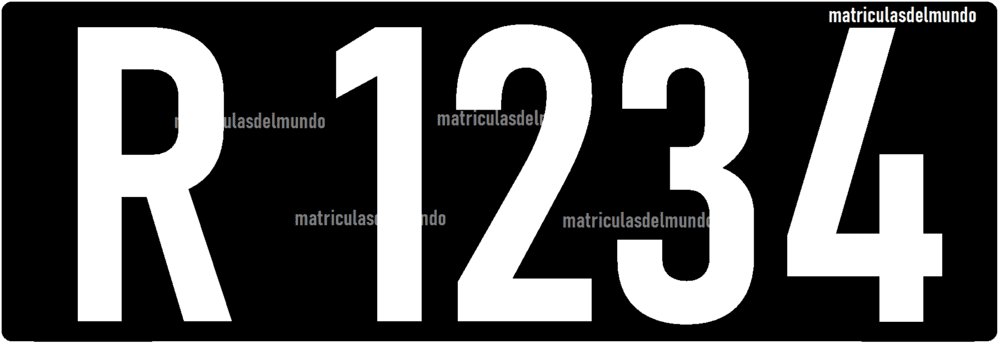 matricula coche Islandia negra normal