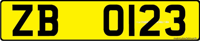 Matrícula de remolque de camión de Kenia amarilla