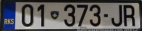 matrícula de Kosovo, de la capital Pristina / Kosovo license plate