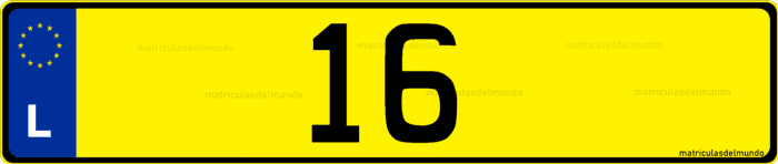Matrícula coche de Luxemburgo de la casa real con número 19