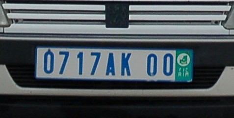 matrícula coche Mauritania RIM