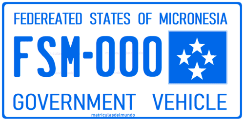 Matrícula actual de los Estados Federados de Micronesia del Gobienro FSM