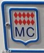 escudo matricula delantera con código MC