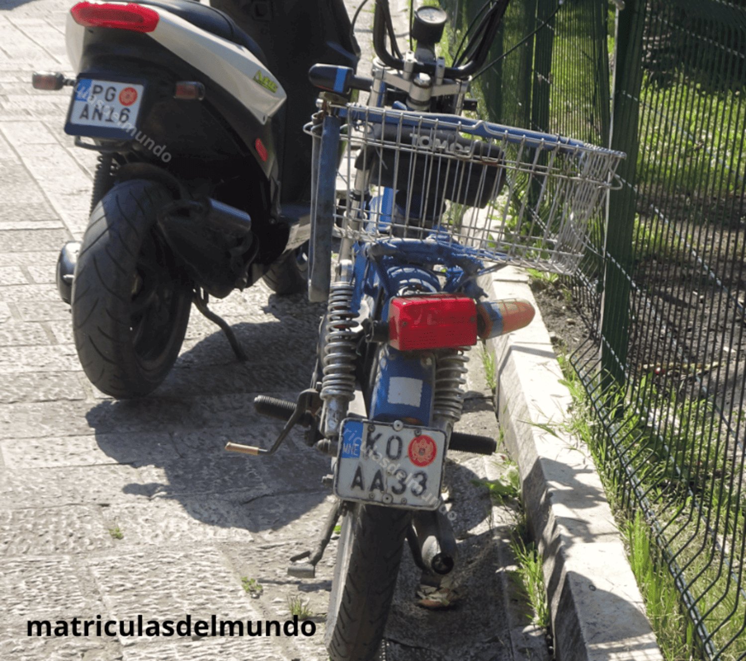 Motocicletas de Montenegro con matrícula ordinaria