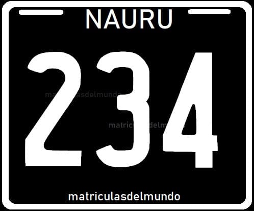 Matrícula de Nauru antigua historica 234