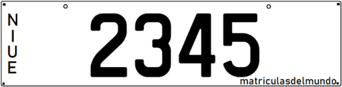 Matrícula de coche de Niue 2345