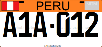 matrícula de autobus naranja de peru