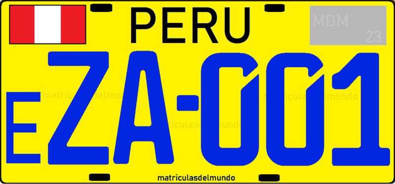 matrícula especial para importación temporal del Perú