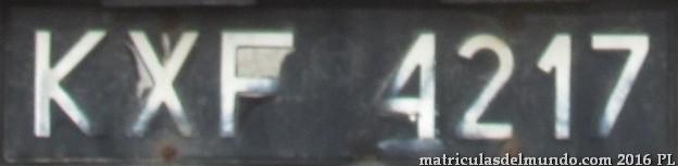matrícula de coche de Polonia Matricula de Polonia antigua negra KATOWICE ANTIGUA OLD LICENSE PLATE