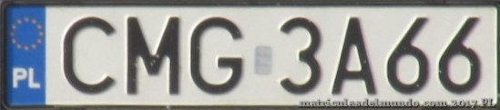 matrícula de coche de Polonia CMG