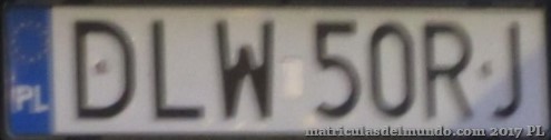 matrícula de coche de Polonia DLW