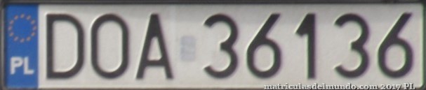 matrícula de coche de Polonia DOA