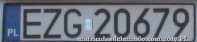 matrícula de coche de Polonia EZG
