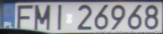 matrícula de coche de Polonia FMI