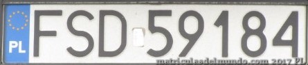 matrícula de coche de Polonia FSD