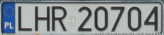 matrícula de coche de Polonia LHR