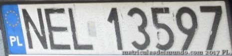 matrícula de coche de Polonia NEL