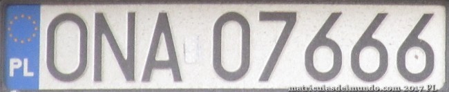 matrícula de coche de Polonia ONA