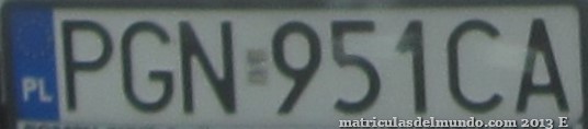 matrícula de coche de Polonia PGN