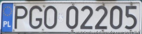 matrícula de coche de Polonia PGO