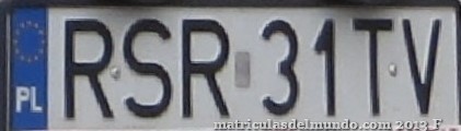 matrícula de coche de Polonia RSR