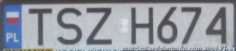 matrícula de coche de Polonia TSZ