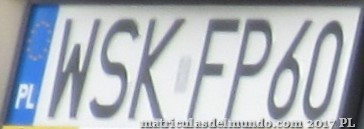 matrícula de coche de Polonia WSK
