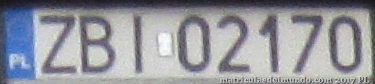 matrícula de coche de Polonia ZBI